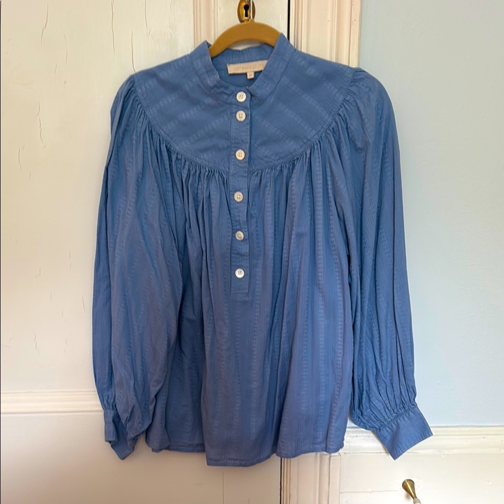 Vanessa Bruno Ciel Button-Front Sol Blouse